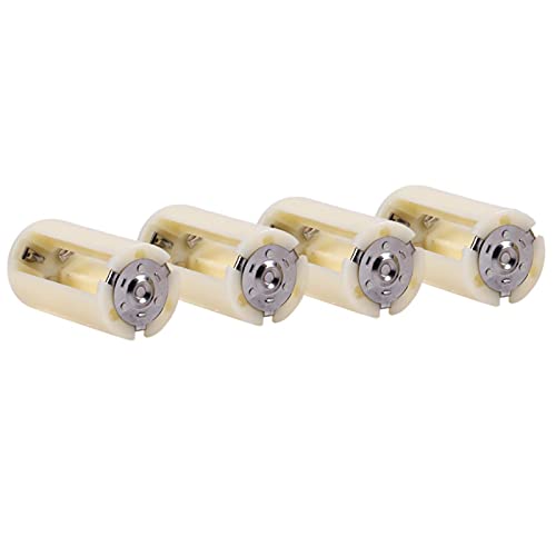 cigemay Battery Converter, 4 PCS 3x AA to D Battery Converter, Universal AA to D Battery Adapter,Parallel Battery Case Holder Box, Battery Holder Converter,White