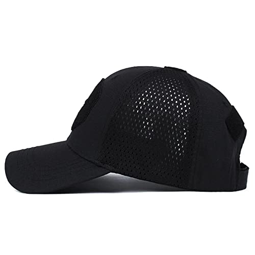 HANERREAL Skull Mesh Baseball Cap Men Tactical Operator Caps Fitted Outdoor Breath Hats