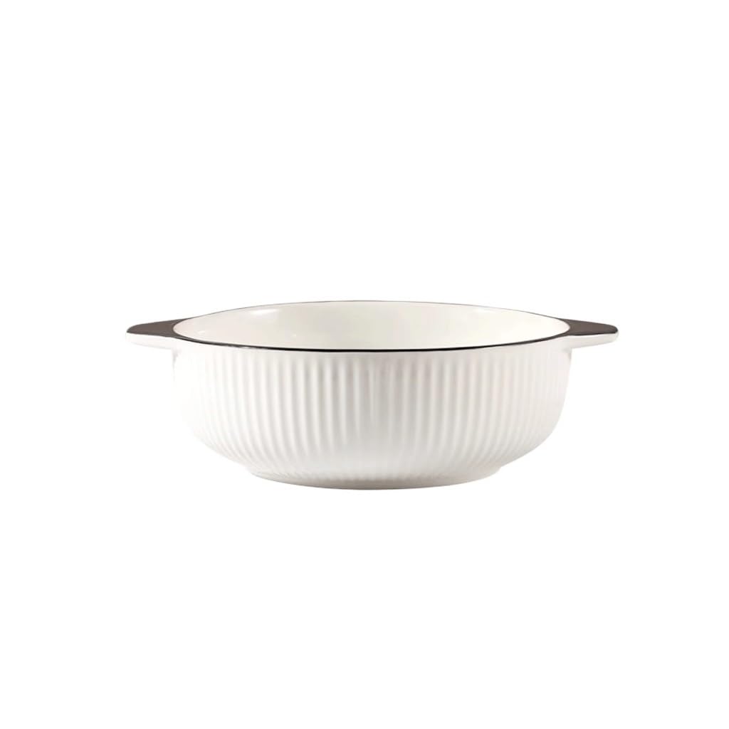 Miski do Ramen Miska na owoce Duża miska na zupę z podwójnymi uszami, ceramiczna duża miska, salaterka o dużej pojemności salaterka talerze obiadowe