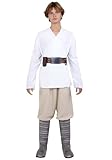 Men's Star Wars Deluxe Luke Skywalker Costume | Jedi Outfit with Tunic, Pants, Belt and Shoe Covers X-Large