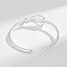 Handmade Bracelets 925 Sterling Silver Cuff Bangle Bracelets Fashion Simple Open Adjustable Bangles for Women