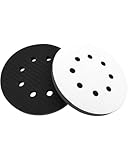 LOZTBUE 2-teilig 125 mm Schwamm-Anschlussmatte Klettverschluss für Schleifbretter (8 Löcher)