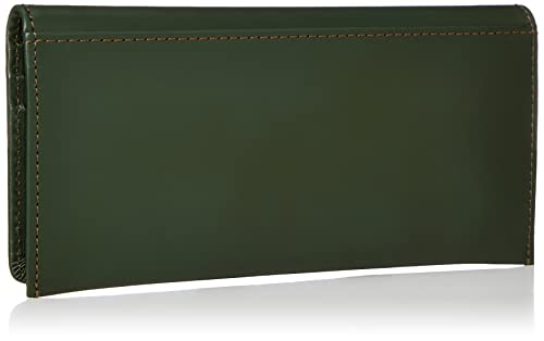 Edwin 0510616 Italy Bonded Leather Long Wallet, Coin Purse, Card Storage, Green - Image 3