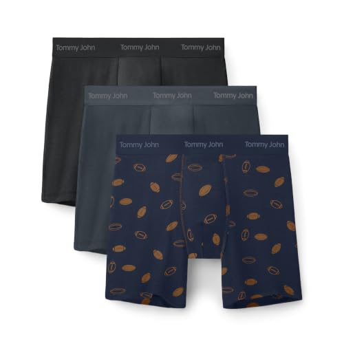 Image of Tommy John Men's Luxe Modal 6 inch Mid-Length Boxer Brief Underwear 3-Pack | 3 Pack, Stay-Put Waistband, Luxury Soft, Machine Wash, Contour Pouch for Comfort and Control, Tagless, Stretch Style