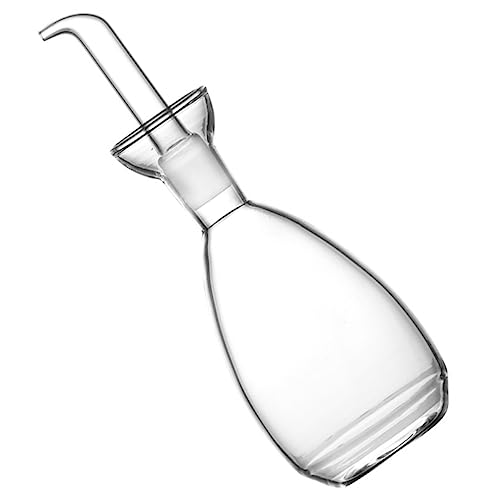 EXHUMKY Botella de Aceite Transparente de Vidrio con Boquilla Antigoteo para Cocina y Buffet Dispensador de Aceite y Vinagre Accesorio Práctico para Cocinar