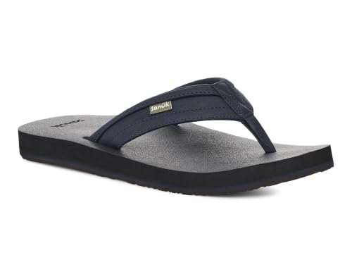 Image of Sanuk Mens Ziggy ST | Flip Flops for Men | Mens Sandals | Beach Sandals | Water Friendly & Lightweight | Comfort Footbed