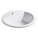 KOHLER K-2714-1-0 Bryant Round Self-Rimming Bathroom Sink with Single-Hole Faucet Drilling, White