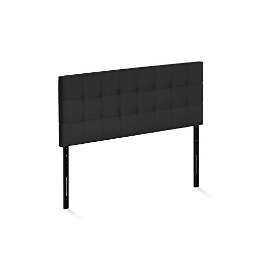 Image of Furinno Roanne Tufted Headboard, Full, Black