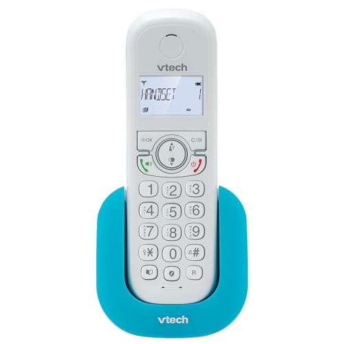 VTech CS1500 Téléphone sans Fil DECT à Double Charge avec Blocage d'appel, Identification de l'appelant/Appel en Attente, Haut-Parleur Mains Libres, écran...