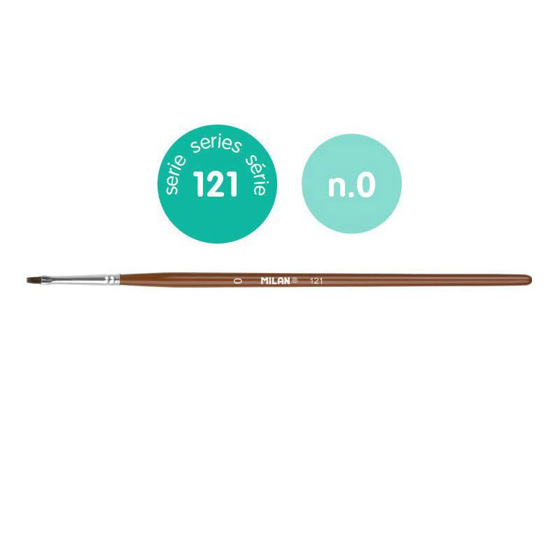 Flat School Brush Hanger Series 121 No. 0 MILAN®, Wood, nº 0 - Image 2