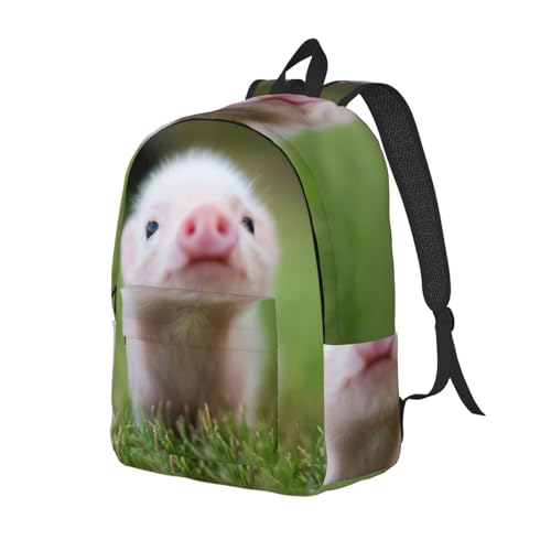 Mochila de viaje con estampado de cerdo para portátil de mujer 2