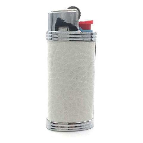 Lucklybestseller Metal Leather Lighter Case Cover Holder for Bic Mini Lighter J5 Cover