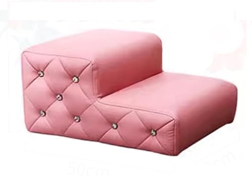 MLTUN MAKANペットの犬の階段、スポンジステップ木製フレームレンガベッドクライミングラダー、小型および中型犬用マット犬クライミングハイドッグ、高反発スポンジ、耐荷重50kg、足と背中の負担を軽減し、怪我を防ぎます (2段目の階段 50*40*24c