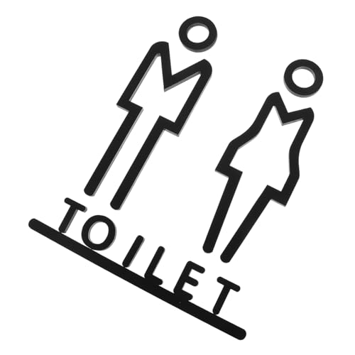 UTHCLO 男女兼用クリエイティブトイレ標識 アクリル製洗面所案内プレート 室内用男女トイレマーク おしゃれで実用的 ホテル 公共施設対応