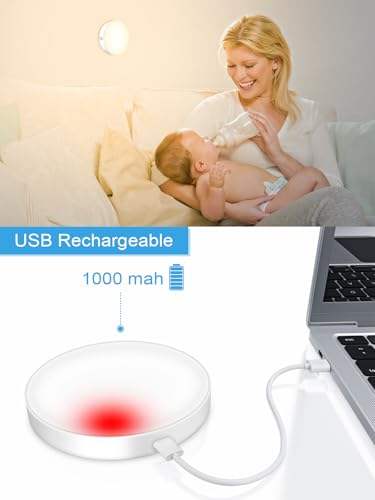 WILLED 2 Stück dimmbare Touch-Lampen, 3000 K, wiederaufladbar, batteriebetrieben, für Schrank, Theke, Küche, Schlafzimmer – Ansicht 5