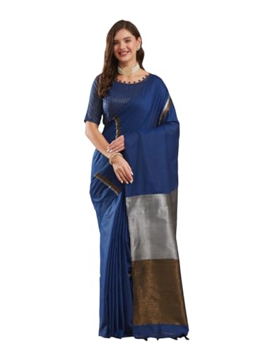 Image of Women's Banarasi Silk With Jacquard Print Saree With Blouse