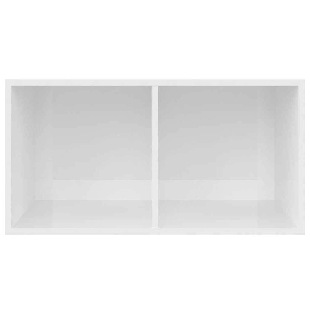 Generic Pudełko do Przechowywania Płyt Winylowych, Białe, 73x36x36 Cm Solidny i Stylowy Organizer na Płyty LP z 2 Przegródkami, Wykonany z Drewna Konstrukcyjnego, łatwy w Montażu i (Biały o wysokim