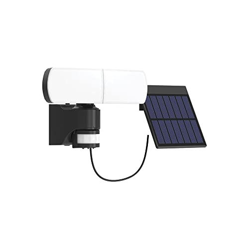 Solar LED wall floodlight, 2 heads, IP44, motion detector, 1500 Lumens, 6500 K, Cool white