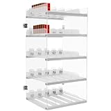 Cashewnuts 250-Capacity Cigarette Display Racks Blunt Wraps or Candy Display Case 5 Tier Acrylic Displays Rack Retail Cabinet Organizer