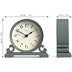 Traditional Scroll Green Mantel Clock