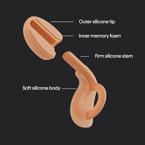 Image of Loop Dream - Silicone /Memory Foam Earplugs for Sleep Comfort | Comfortable Ear Plugs for Muffling Snoring & Sleeping | Customized Fit | 27dB (SNR) Noise Reduction