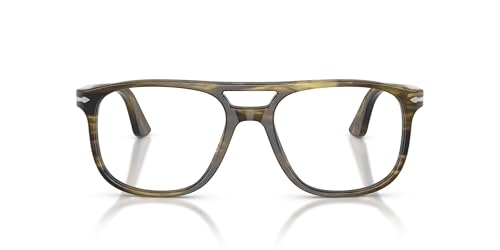 Image of Persol mens Po3329v Greta Aviator Prescription Eyewear Frames