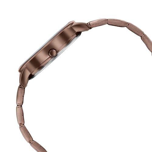 Image of Sonata Axis with Quartz Analog Brown MOP Premium Multifunction Design Dial IP Brown Strap Watch for Women - 87119QM02