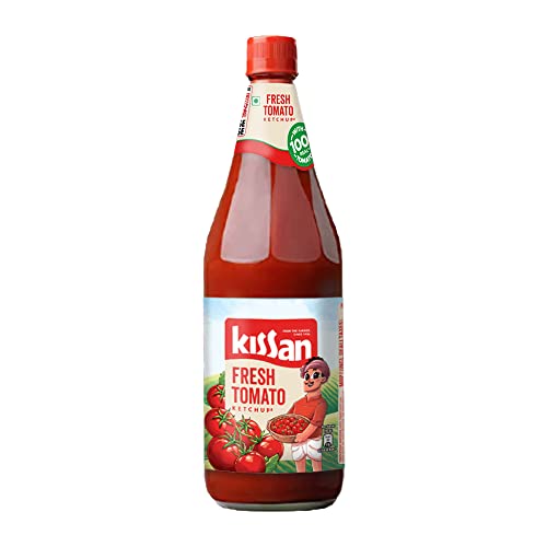 Image of Kissan Fresh Tomato Ketchup Glass Bottle 1 Kg