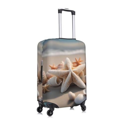 Seashell Starfish Print Luggage Suitcase Cover Protector Luggage Washable Covers With Concealed Zipper3