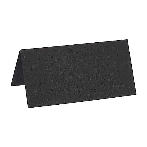 PATIKIL Table Name Place Cards,25Pcs 3.9 x 3.9inch Favor Decor Foldable Blank Card for Wedding Party Seating Place Cards Black