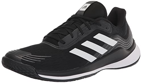 Melhores Tênis Para Jogar Vôlei em 2025 2 adidas Novaflight Tênis feminino de vôlei, Preto/branco/cinza, 39