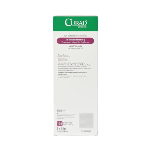 CURAD Sterile Non-Adherent Oil Emulsion Gauze Dressing, 3" x 8", Pack de 648 miniatura 2