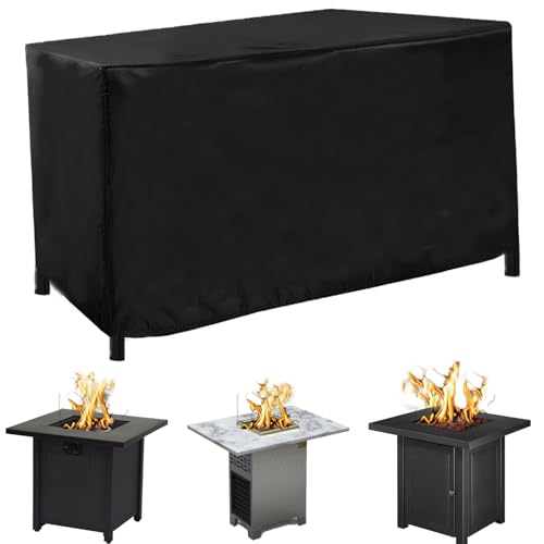 Fire Pit Cover-43"L x 22"W x 25"H,Waterproof Patio Outdoor Cover,600D Heavy Duty Fabric with PVC Coating,Weather Resistant,Fit for Table Propane Gas Firepit