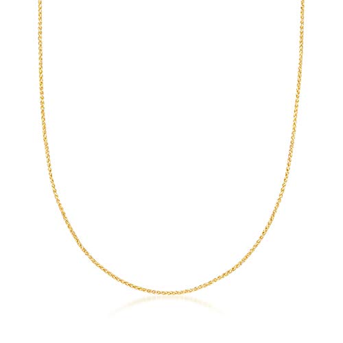 Ross-Simons 1mm 14kt Yellow Gold Wheat-Chain Necklace. 18 inches