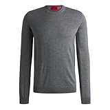 HUGO San Cedric-M1, Suéter tejido Hombre, Medium Grey34,