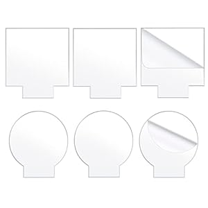 SAVITA 6 Stuks 2 mm Acryl Blanks voor Lichte Basis Acryl Lichtpaneel Acrylplaat Rond en Vierkant voor Vervanging van…