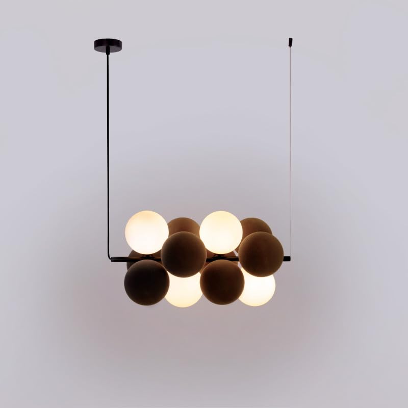 Lampe acoustique suspendue Alpinaluz avec 8 sphères absorbantes anti-bruit G9