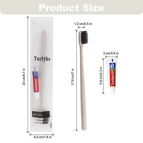 Disposable Toothbrush with Toothpaste Pack of 50,Apricot Hotel Toothbrush Set Individually Wrapped Manual Travel Toothbrush Kit for Adults,Kids,Hotel,Homeless,Nursing Home,Charity - Image 4