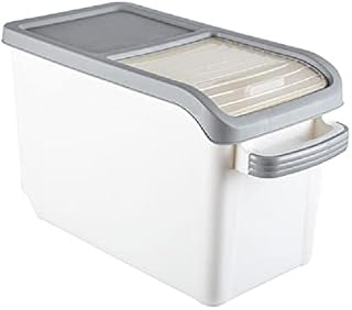 Rice Storage Container 10kg with Visible Window and Pulley for Home Kitchen Thick Rice Storage Box Grain Storage Box Large Rice Storage Container