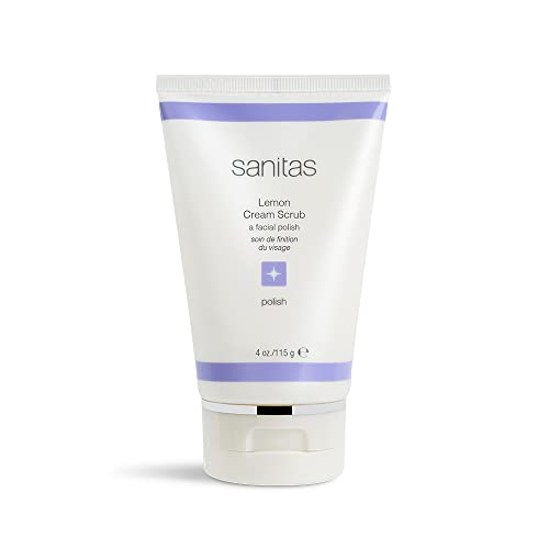 Sanitas Skincare Lemon Cream Scrub, Dual Action Manual Exfoliant,...