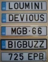England UK License Plate Personalized Custom