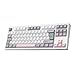 EPOMAKER TH87 ISO-DE Mechanische Tastatur Kabellos, 10000mAh, Bluetooth/2,4 GHz/Wired, TKL Gaming-Tastatur Hot Swap Custom, RGB, Gasket, für PC/Mac, Deutsches Layout (Weiß, Creamy Jade)