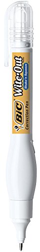 Stylo correcteur BIC Wite-out blanc pour effacer les ratures sans abîmer le papier