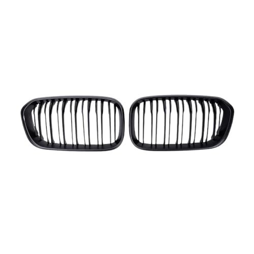 Rejillas de parachoques delantero de doble listón en negro mate para BMW 120i F20 F21