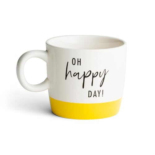DaySpring - Oh Happy Day - Inspirational Ceramic Mug, 16 oz, White (J6087)