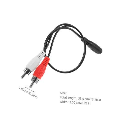 Adaptador de audio mini jack a dual macho 3 piezas miniatura 2
