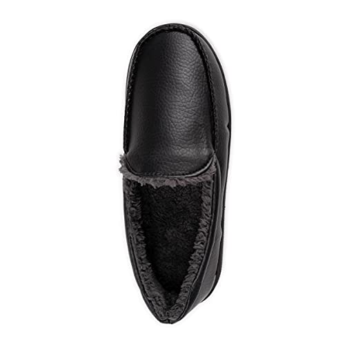 Muk Luks Men's Moccasin-Black Slip-On Loafer2