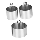 FELTECHELECTR Edelstahl Rundes Kühlgericht Former mit Drücker Stabile Form für Kalte Speisen Küchenhelfer zum Anrichten und Servieren Langlebiges Material Glatte Kanten Einfach zu Bedienen