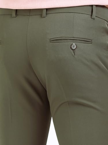 Image of Mc Henry Men's Techno Flex 2inch-Waist Expandable Wrinkle Free Slim Fit 4 Way Lycra for Elite and Luxurious Formal /Casual Trousers