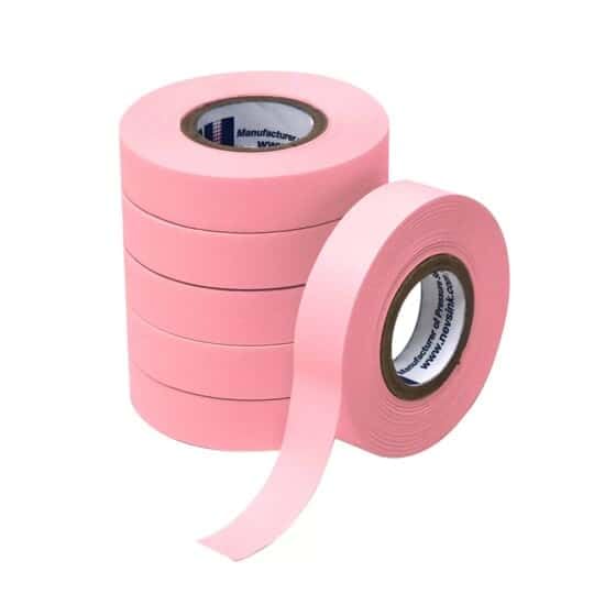 Image of Cole-Parmer Write-On Lab Labeling Tape, Pink, 1.27 cm (1 /2 (in)) x 12.8 m (14 yds), 2.54 cm (1 (in)) Core: 6 /PK